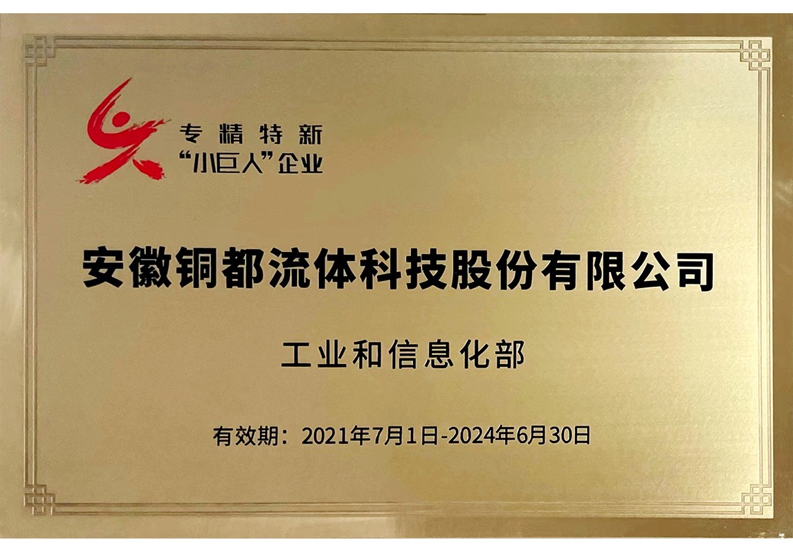 國家級專精特新“小巨人”企業